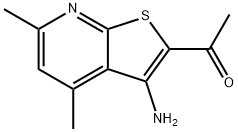1-(3-AMINO-4,6-DIMETHYLTHIENO[2,3-B]PYRIDIN-2-YL)ETHANONE, 52505-42-7, 结构式