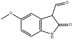 5-メトキシ-2-オキソインドリン-3-カルブアルデヒド 化学構造式