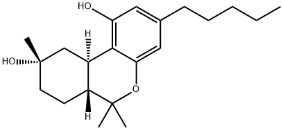 (6aR,9S,10aR)-6a,7,8,9,10,10a-ヘキサヒドロ-6,6,9-トリメチル-3-ペンチル-6H-ジベンゾ[b,d]ピラン-1,9-ジオール 化学構造式