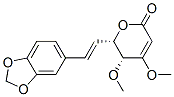 (5R)-6α-[(E)-2-(1,3-ベンゾジオキソール-5-イル)エテニル]-5,6-ジヒドロ-4,5α-ジメトキシ-2H-ピラン-2-オン 化学構造式
