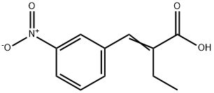 2-[(3-ニトロフェニル)メチレン]ブタン酸 化学構造式