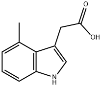 2-(4-メチル-1H-インドール-3-イル)酢酸 化学構造式