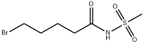 N-(Δ-溴代戊酰基)甲磺酰胺 结构式