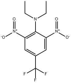 N,N-diethyl-2,6-dinitro-4-(trifluoromethyl)aniline Struktur