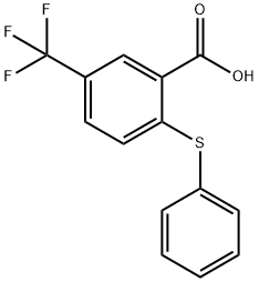 2-(苯硫基)-5-(三氟甲基)苯甲酸, 52548-96-6, 结构式