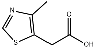 4-メチル-5-チアゾール酢酸 化学構造式