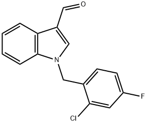 1-(2-クロロ-4-フルオロベンジル)-1H-インドール-3-カルブアルデヒド 化学構造式