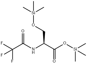 N-(トリフルオロアセチル)-O-(トリメチルシリル)-L-セリントリメチルシリル 化学構造式