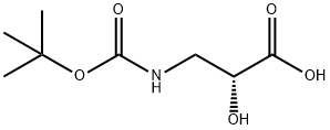 Propanoic acid, 3-[[(1,1-dimethylethoxy)carbonyl]amino]-2-hydroxy-, (2R)- 化学構造式