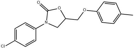 3-(4-Chlorophenyl)-5-[(4-methylphenoxy)methyl]-1,3-oxazolidin-2-one Structure