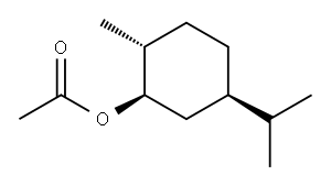 (1ALPHA,2BETA,5ALPHA)-5-(异丙基)-2-甲基环己基乙酸酯 结构式