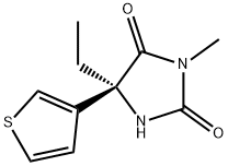 2,4-Imidazolidinedione,5-ethyl-3-methyl-5-(3-thienyl)-,(5S)-(9CI) Struktur