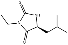 4-Imidazolidinone,3-ethyl-5-(2-methylpropyl)-2-thioxo-,(5S)-(9CI) Structure