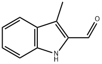 3-メチル-1H-インドール-2-カルボアルデヒド 化学構造式