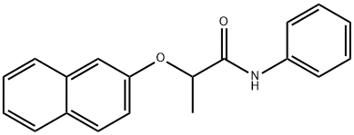 [2R,(+)]-N-フェニル-2-(2-ナフトキシ)プロピオンアミド 化学構造式