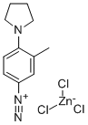 3-甲基-4-(1-吡咯烷基)重氮苯三氯锌酸盐, 52572-38-0, 结构式