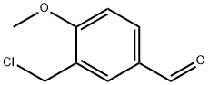 3-(クロロメチル)-4-メトキシベンズアルデヒド 化学構造式