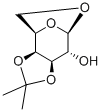 1,6-ANHYDRO-3,4-O-ISOPROPYLIDENE-BETA-D-GALACTOPYRANOSE Struktur