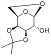 1,6-无水-3,4-O-异丙基亚基-B-D-吡喃半乳糖,52579-97-2,结构式