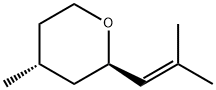 (2R,4R)-2-(2-メチル-1-プロペニル)-4-メチルテトラヒドロ-2H-ピラン 化学構造式