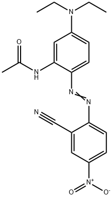 N-[2-[2-氰基-4-硝基苯基)偶氮]-5-(二乙氨基)苯基]乙酰胺, 52583-54-7, 结构式