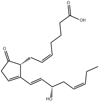 (5Z,13E,15S,17Z)-15-Hydroxy-9-oxoprosta-5,11,13,17-tetraen-1-oic acid Structure