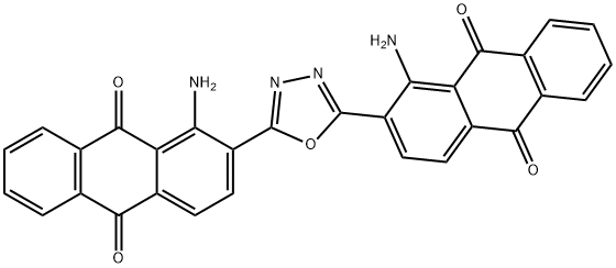 2,2'-(1,3,4-オキサジアゾール-2,5-ジイル)ビス(1-アミノ-9,10-アントラセンジオン) 化学構造式
