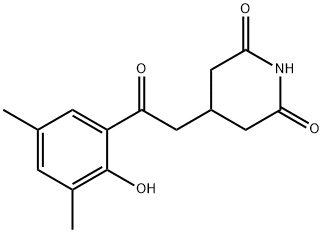 4-[2-(2-ヒドロキシ-3,5-ジメチルフェニル)-2-オキソエチル]ピペリジン-2,6-ジオン 化学構造式