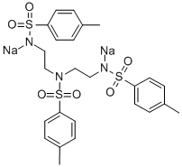 N,N',N''-TRI-P-TOSYLDIETHYLENETRIAMINE, DISODIUM SALT Structure