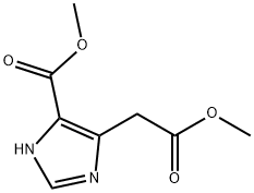 1H-Imidazole-4-acetic acid, 5-(methoxycarbonyl)-, methyl ester Struktur