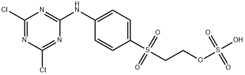 2-[[4-[(4,6-dichloro-1,3,5-triazin-2-yl)amino]phenyl]sulphonyl]ethyl hydrogen sulphate,52610-09-0,结构式