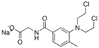 N-[3-Bis(2-chloroethyl)amino-4-methylbenzoyl]glycine sodium salt Struktur