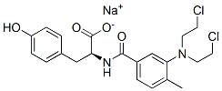 N-[3-[Bis(2-chloroethyl)amino]-4-methylbenzoyl]-L-tyrosine sodium salt Struktur