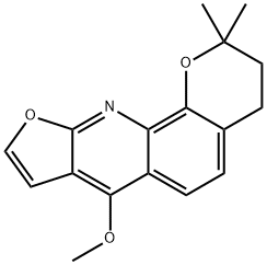 3,4-Dihydro-7-methoxy-2,2-dimethyl-2H-furo[2,3-b]pyrano[3,2-h]quinoline Struktur