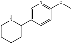 2-メトキシ-5-(ピペリジン-2-イル)ピリジン 化学構造式