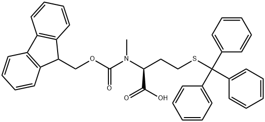 N-[芴甲氧羰基]-N-甲基-S-(三苯基甲基)-L-高半胱氨酸, 526210-71-9, 结构式
