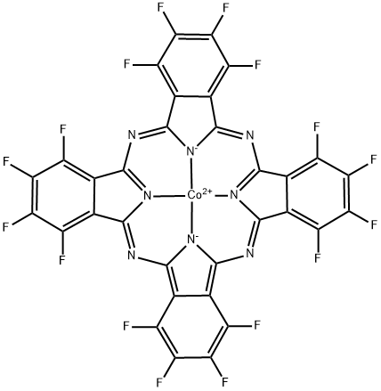 1,2,3,4,8,9,10,11,15,16,17,18,22,23,24,25-十六氟-29H,31H-酞菁钴(II), 52629-20-6, 结构式