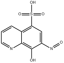 8-ヒドロキシ-7-ニトロソ-5-キノリンスルホン酸 化学構造式