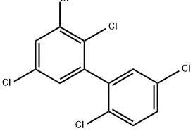 2,2',3,5,5'-ペンタクロロビフェニル 化学構造式