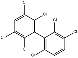 2,2',3,3',5,6,6'-ヘプタクロロ-1,1'-ビフェニル 化学構造式