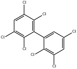 2,2',3,3',5,5',6-ヘプタクロロビフェニル 化学構造式
