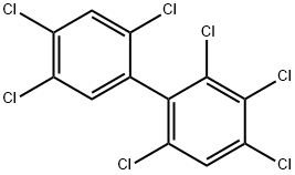 2,2',3,4,4',5',6-ヘプタクロロビフェニル 化学構造式