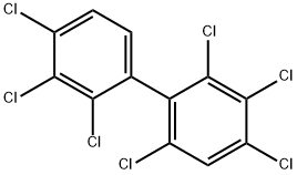2,2',3,3',4,4',6-ヘプタクロロビフェニル 化学構造式