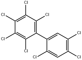 2,2',3,4,4',5,5',6-オクタクロロビフェニル 化学構造式