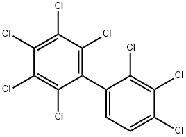 2,2',3,3',4,4',5,6-オクタクロロビフェニル 化学構造式