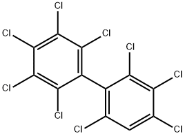 2,2',3,3',4,4',5,6,6'-ノナクロロビフェニル 化学構造式