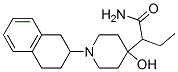 4-(1-カルバモイルプロピル)-1-(1,2,3,4-テトラヒドロナフタレン-2-イル)ピペリジン-4-オール 化学構造式