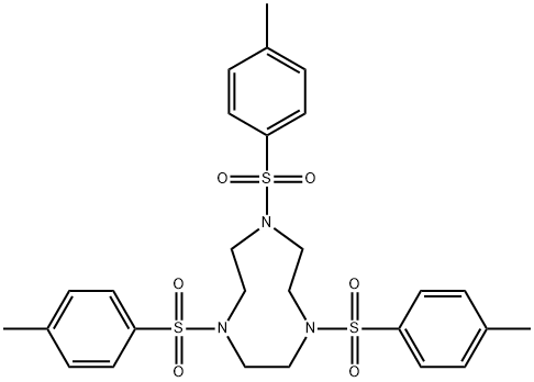 1,4,7-三对甲苯磺酰基-1,4,7-三氮杂环壬烷, 52667-89-7, 结构式