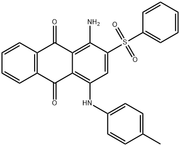 1-amino-4-[(4-methylphenyl)amino]-2-(phenylsulphonyl)anthraquinone Structure