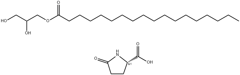 l-Proline, 5-oxo-, ester with 2,3-dihydroxypropyl octadecanoate Struktur